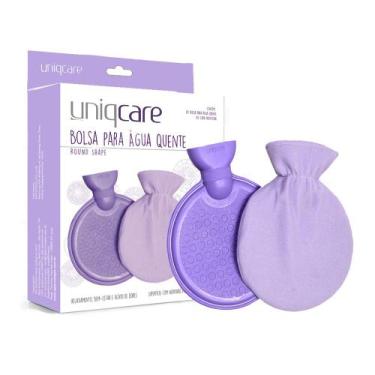Imagem de Bolsa de agua quente com capa round shape 800ml uniqcare, ROUND SHAPE 