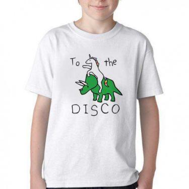 Imagem de Camiseta Infantil ou adulto Dinossauro Unicórnio Blusa Criança todos t