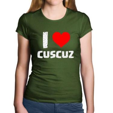 Imagem de Baby Look Algodão I love cuscuz - Foca na Moda, Musgo, P