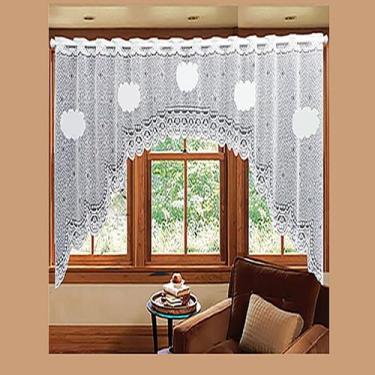 Imagem de Cortina Bando Renda Cascata Nuvem Lisa - CORTI LESTER, Branca