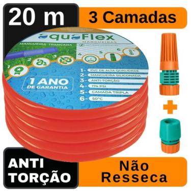 Imagem de Mangueira Jardim AquaFlex Trançada Antitorção 20 Metros