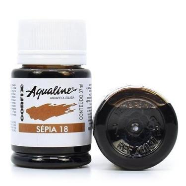 Imagem de Aquarela Líquida Aqualine Corfix 37ml, 18 SÉPIA