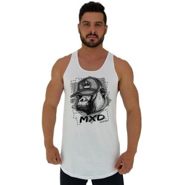 Imagem de Regata Longline Estampada Masculina MXD Conceito Monkey King, Branco, 