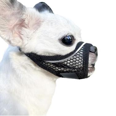 Imagem de MoiiLavin Focinheira para Cachorro, Focinheiras de Malha Macia para Cães Pequenos, Chihuahua Shih Tzu Yorkie Pom, Protetor Bucal de Focinho Curto para Latir, Morder, Escovar, Focinheira Ajustável E Re