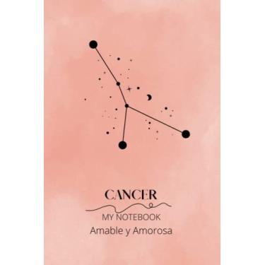 Imagem de My Notebook Cancer 108 paginas, cuaderno de signos zodiacales a rayas: Libreta de Notas Estilo Minimalista con estrella zodiacal por Gigi De La Ro