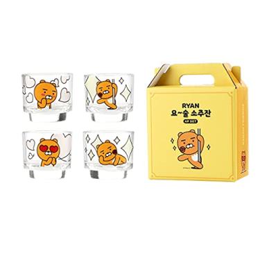 Imagem de KAKAO Ryan Magic Korean Soju Shot Classes Conjunto de 4P para Soju coreano, uísque, tequila e licor