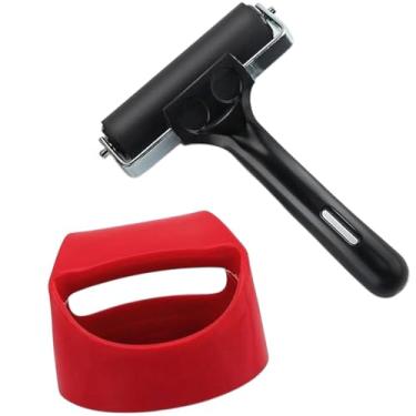 Imagem de shamjina Rolo de borracha brayer impressão baren ferramentas equipamentos portátil printmaking rolo pintura arte para gravação projetos diy