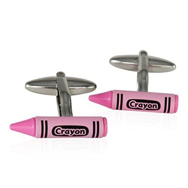 Imagem de Abotoaduras de giz de cera rosa com caixa de apresentação Cuff-Daddy