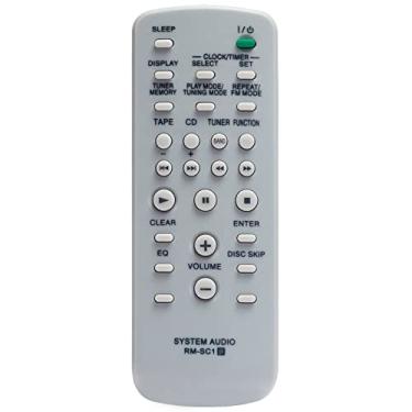Imagem de Allimity Controle remoto de substituição RM-SC1 RMSC1 compatível com o sistema de componentes Sony Mini Hi-Fi MHC-GX450 CMT-NE3 CMT-NE5 MHC-GX250 MHC-GX750 MHC-RG555 MHC-RG551S MHC-RG444S MHC-RG441
