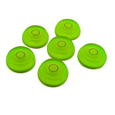 Imagem de Nível de bolha circular da GFNT para tripé, fonógrafo, toca-discos etc., 6 peças (30 x 11 mm verde)