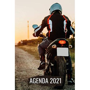 Imagem de Agenda 2021: Diario Planner Calendario 12 mesi - 1 gennaio 2021-31 dicembre 2021 | Pianificatore Agenda Settimanale A5 |Idee Regalo Originali moto