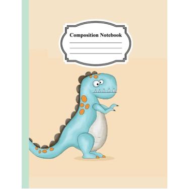 Imagem de Dinosaur themed Composition Notebook: Dinosaur Composition Book, 8.5x11 Wide Ruled Pages