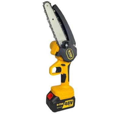 Imagem de Motosserra Elétrica Sem Fio Portátil 600W Serra 6” Bateria 48V Bivolt Com Maleta Armazenagem Motor Brushless