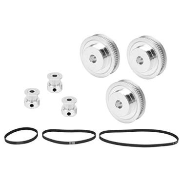 Imagem de Engrenagem Síncrona Com Furo Interno de 20 Dentes de 5 Mm + Engrenagem Síncrona Com Furo Interno de 60 Dentes de 8 Mm + Correia Dentada 2GT para Aplicações de Precisão - Opções