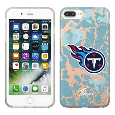 Imagem de Prime Brands Group Capa de celular para Apple iPhone 8 Plus/7 Plus/6S Plus - azul-petróleo/ouro rosa - licenciado pela NFL Tennessee Titans