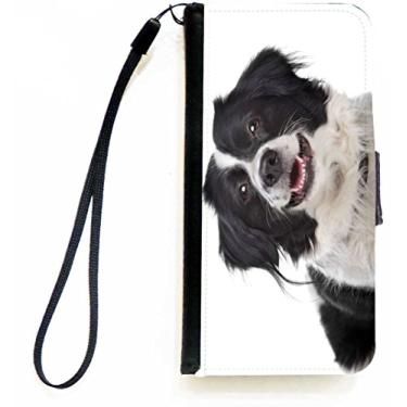 Imagem de Rikki Knight Capa carteira flip Border Collie Dog com aba magnética para Apple iPhone 5c