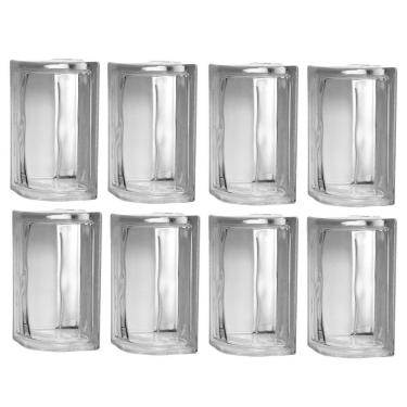 Imagem de Kit 8 Bloco De Vidro Canto Para Acabamento 19X19X8 Tradestar