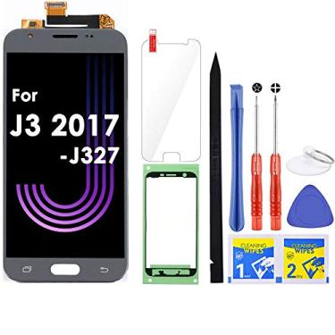Imagem de Tela LCD de substituição para tela sensível ao toque digitalizadora para Samsung Galaxy J3, for J327 Gray
