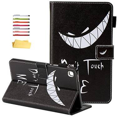 Imagem de UUcovers Capa para Samsung Galaxy Tab A7 Lite de 8,7 polegadas 2021 modelo SM-T225/T220 com bolsos para lápis suporte de vários ângulos, couro sintético magnético à prova de choque TPU (poliuretano termoplástico) capa traseira Folio de TPU (poliuretano termoplástico) à prova de choque, não me toque 