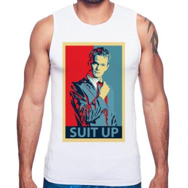 Imagem de Regata Suit Up Barney Stinson - Foca na Moda, Branco, P