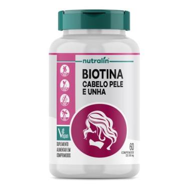 Imagem de Biotina Pele Cabelo e Unha Biotina 60 Comprimidos - Nutralin