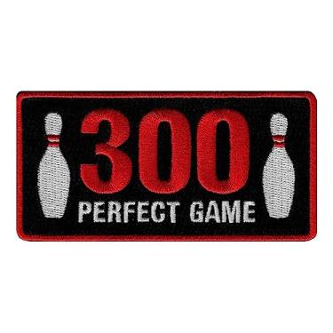 Imagem de Emblema esportivo 300 Perfect Game Bowling bordado uniforme liga aplique de ferro