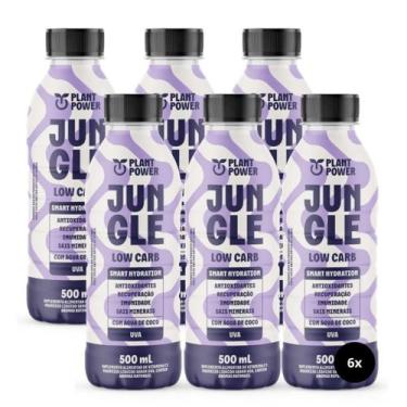 Imagem de 6x Isotônico Jungle Low Carb Plant Power Uva 500ml, Uva