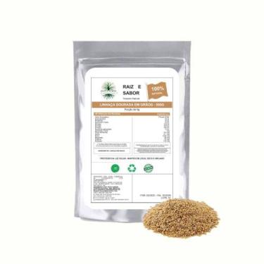 Imagem de Linhaça dourada em grãos 500g Raiz e Sabor
