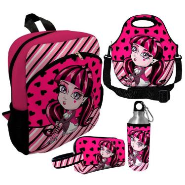 Imagem de Kit Escolar Infantil Mochila de Costas + Lancheira Térmica + Necessaire Plus + Squeeze de Alumínio-Unissex