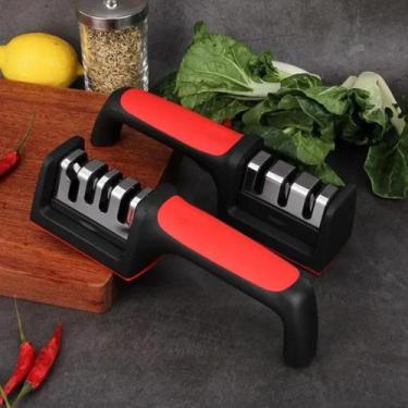 Imagem de Afiador de Facas 3 Opções Tesouras Fio Amolador Profissional - AMOLADO