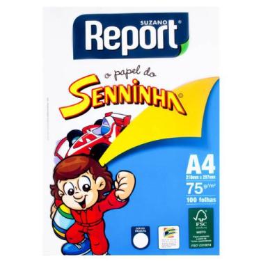 Imagem de Papel Sulfite Branco Senninha A4 Suzano Report