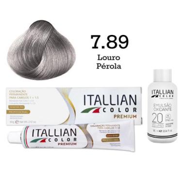Imagem de Coloração 7.89 Louro Pérola + Oxi 20 Vol  Itallian Color