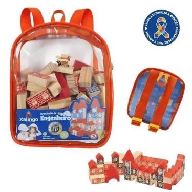 Imagem de Brincando de engenheiro minha mochilinha 100 pcs - XALINGO