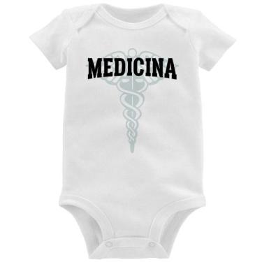 Imagem de Body Bebê Medicina - Foca na Moda, Branco, G