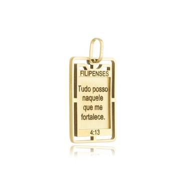 Imagem de Pingente Placa Filipenses Ouro Amarelo 18 Kl - Juniorjoiaspiracicaba