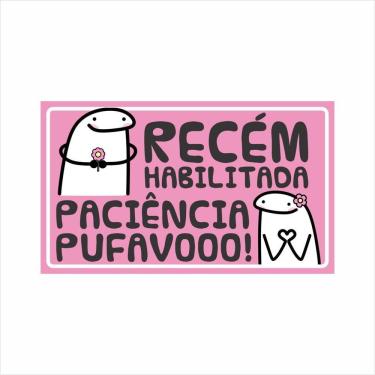 Imagem de Adesivos Recém Habilitada Paciência Pufavoo Flork