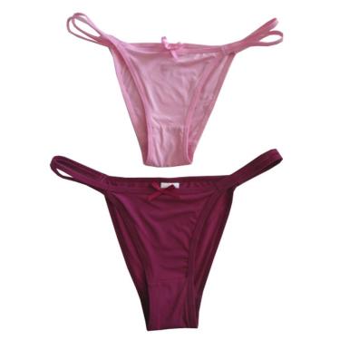 Imagem de CONJUNTO C/2 CALCINHAS B+ 2035C - BORDO / ROSA ANTIGO - M