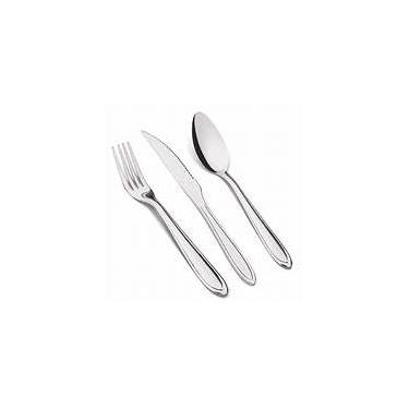 Imagem de Conjunto de Talheres em Aço Inox, 36 Peças, 12 Garfos, 12 Colheres, 12 Facas, Design Elegante, para Buffet e Restaurante