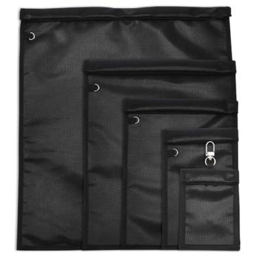 Imagem de Blueshyhall Pacote com 5 bolsas Faraday para telefones, laptops, tablets, rádio e chaves de carro, anti-rastreamento Faraday, bolsa protetora à prova de fogo e à prova d'água, bloqueador de sinal RFID