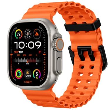 Imagem de Odbeai Pulseira esportiva masculina Ocean Sport compatível com Apple Watch Ultra 2 3/Ultra, de 49 mm, 46 mm, 45 mm, 44 mm e 42 mm, para Apple Watch séries 11, 10, 9, 8-1 SE, masculino e feminino