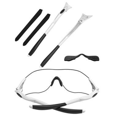 Imagem de Well-aimed Kit de substituição de hastes e pernas de borracha preta para Oakley EVZero, EVZero Path, EVZero Path OO9308, EVZero Range Glasses, ajuste perfeito, kit de acessórios - Branco