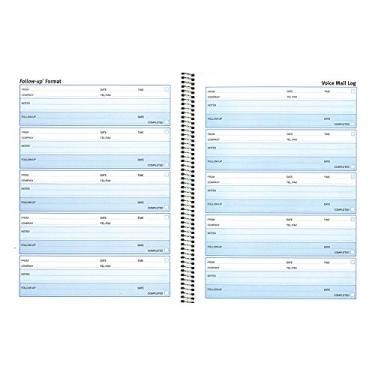 Imagem de Rediform Registro de correio de voz de acompanhamento, capa flexível, encadernação em espiral, 27 x 20 cm, 500 mensagens (51114)