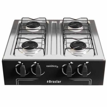 Imagem de Fogão 4 Bocas Braslar Asiático Bf A Gas Preto