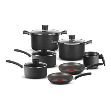 Imagem de Jogo de Panelas Rochedo Facilita Cinza 7 Peças | Rochedo