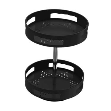 Imagem de Bothyi Organizador preguiçoso Susan Rack de especiarias rotativo, facilmente acessível, 360 ° Acesso Organizador de plataforma giratória para sala de, 2 Níveis