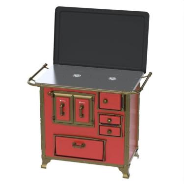 Imagem de Fogao a Lenha N 1 Renaissance Chapa de Aluminio Vermelho