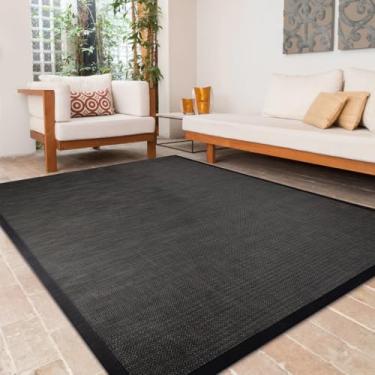 Imagem de Tapete Pratik Sala Antiderrapante 200x300cm - Jolitex - Preto