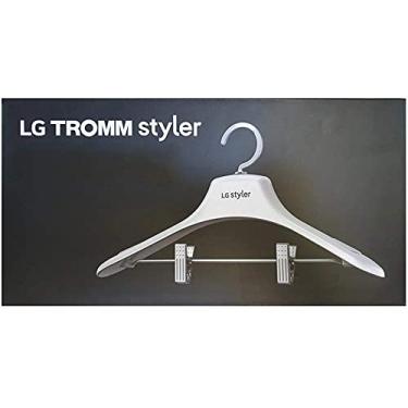 Imagem de LG Styler Clothing Pants Shirts Suporte para terno com almofada antiderrapante, clipes de aço inoxidável e ganchos