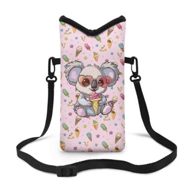 Imagem de Sktodyaw Bolsa de celular para mulheres e homens, bolsa macia de proteção para telefone, bolsa coldre para celular, cabe na maioria dos smartphones, linda estampa de sorvete de coala