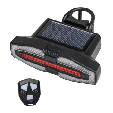 Imagem de oshhni Lâmpada de aviso de luz traseira de bicicleta, lanterna traseira de bicicleta de equipamento para adultos, controle remoto para andar de bicicleta